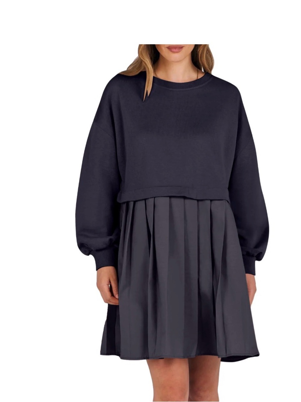 Oversized Sweatshirt Dress Women Long Sleeve Crew Neck